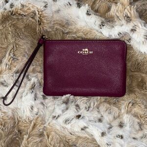 Coach Dark Berry Wristlet
